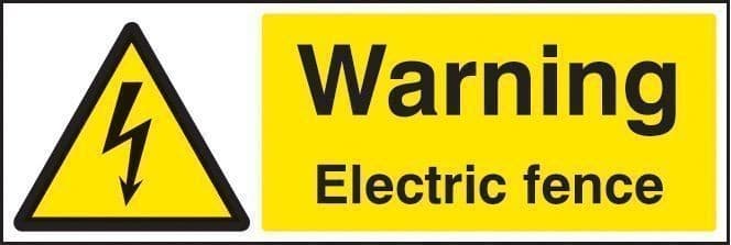 Warning Electric Fence Sign