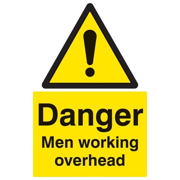 Danger Men Working Overhead Safety Signs