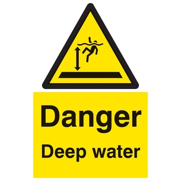 Danger Deep Water Safety Signs