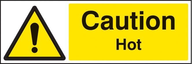 Caution Hot Safety Sign