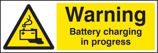 Warning Battery Charging in Progress Signs