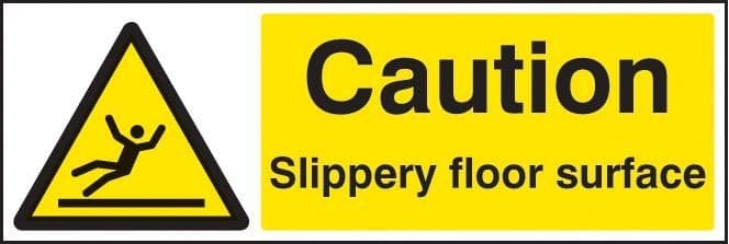 Caution Slippery Floor Surface Signs