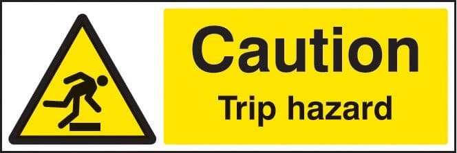 Caution Trip Hazard Safety Signs