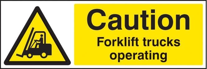 Caution Forklift Trucks Operating Safety Signs