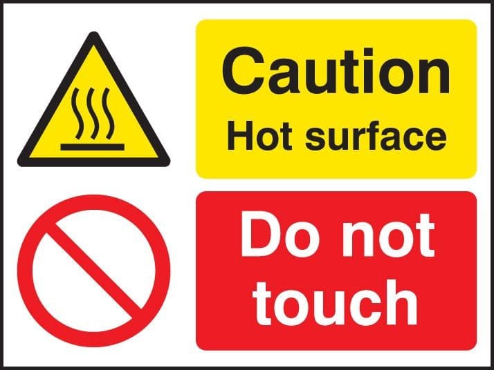 Caution Hot Surface - Do Not Touch Safety Signs