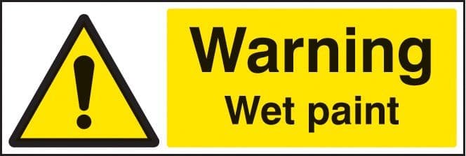 Warning Wet Paint Safety Sign