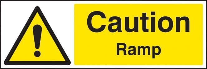 Caution Ramp Safety Signs