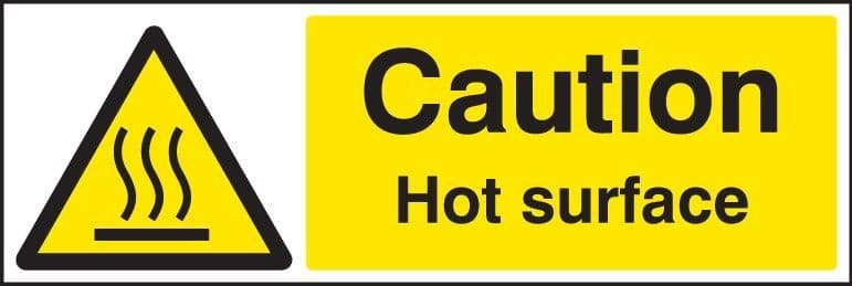 Caution Hot Surface Safety Signs