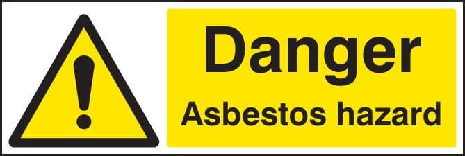Danger Asbestos Hazard Safety Sign