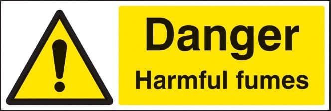 Danger Harmful Fumes Safety Sign