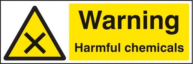 Warning Harmful Chemicals Safety Sign