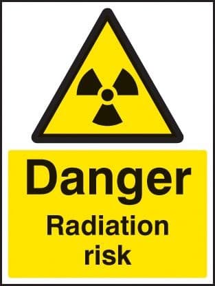 Danger Radiation Risk Safety Sign