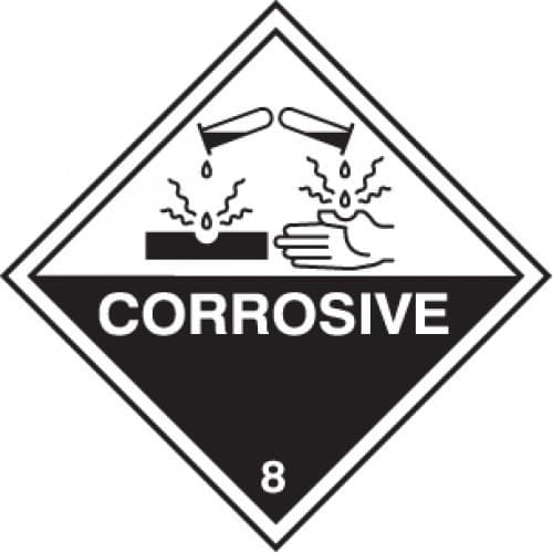 Corrosive 8 - Hazard Warning Diamond