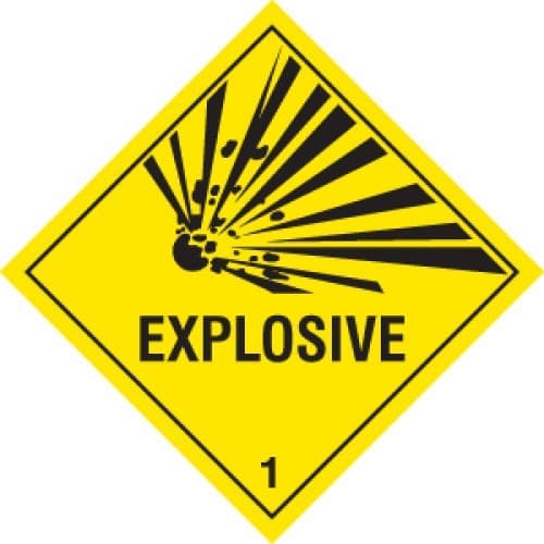 Explosive Symbol Warning Signs