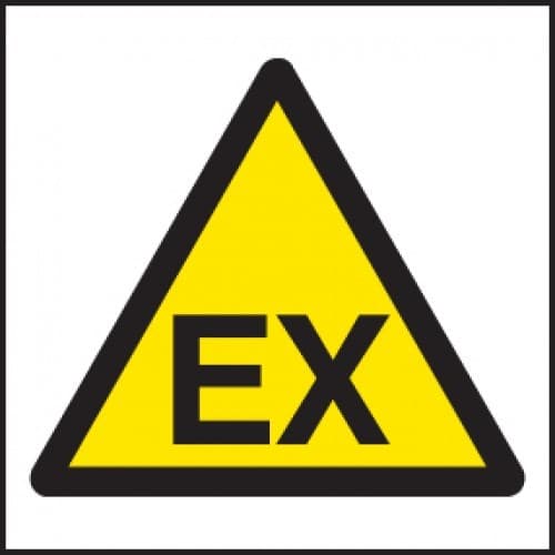 EX Explosive Symbol Warning Signs