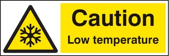 Caution Low Temperature Safety Signs