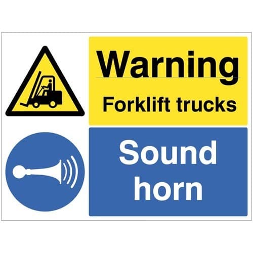 Warning Forklift Trucks - Sound Horn Signs