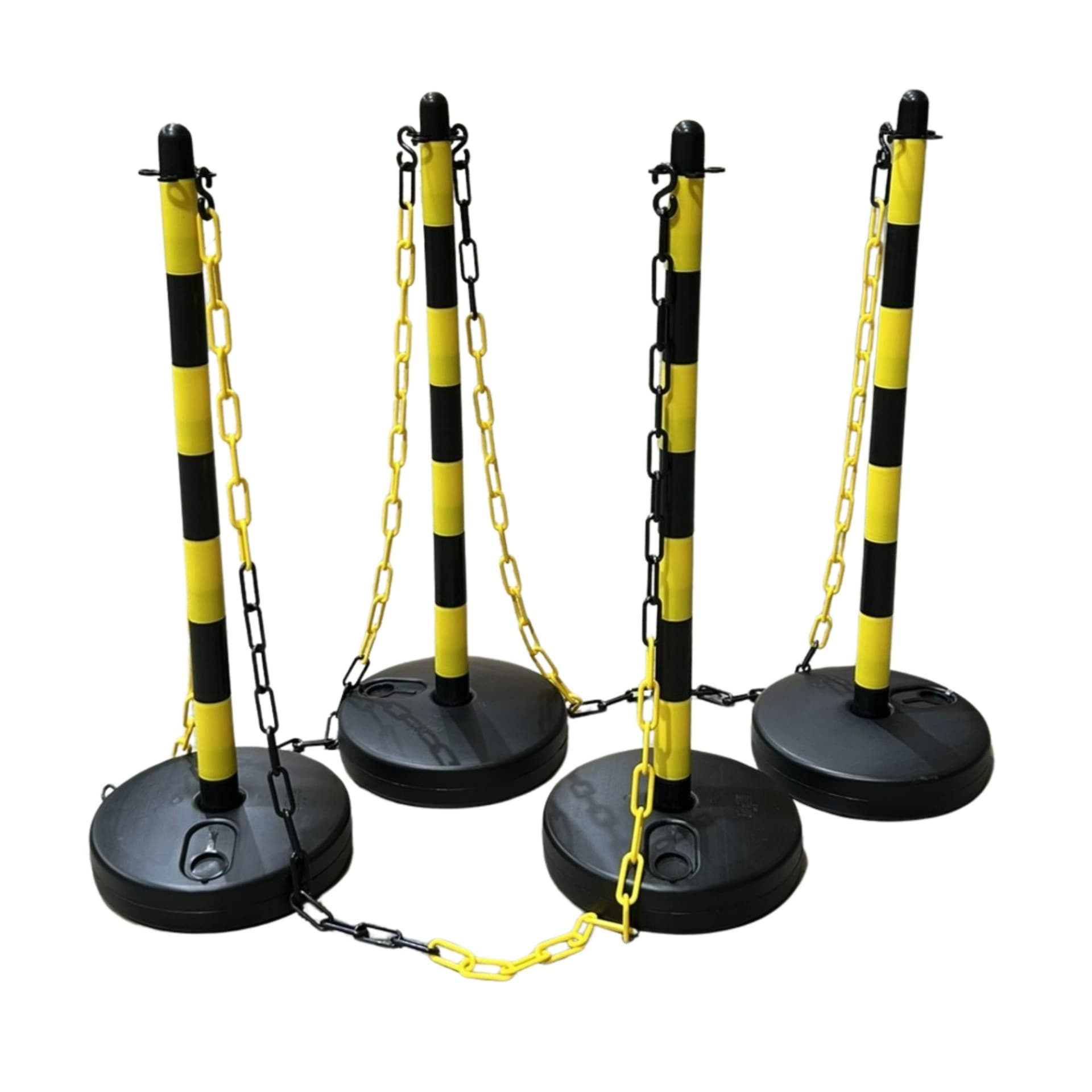 GUARDA Chain Post Barrier Kits with Plastic Water Fillable Base