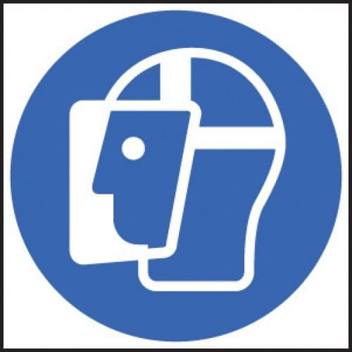 Face Shield Symbol Safety Signs