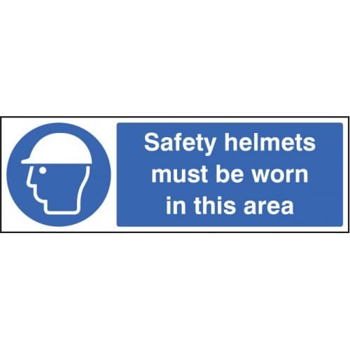 Safety Helmets Must Be Worn in This Area Signs
