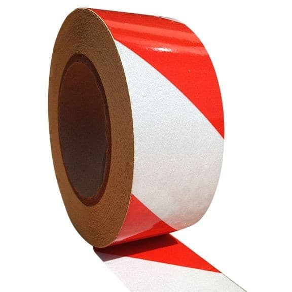 NovaFlect 7 Red & White Reflective Tape 50mm x 25m