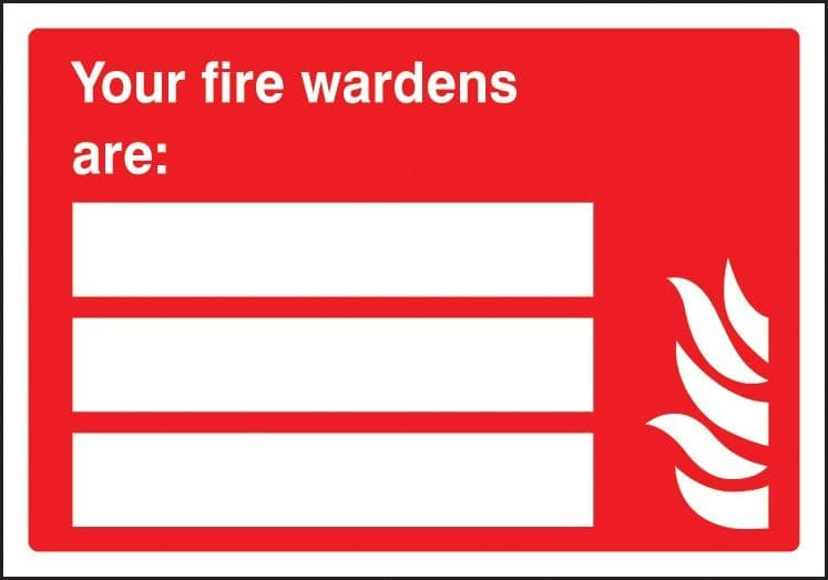 Your Fire Wardens Are (Space for 3 People) Adapt-a-Sign | 310mm x 215mm | 3mm PVC