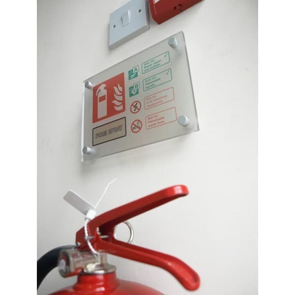 Fire ID - ABC Powder Visual Impact Signs c/w Stand Off Locators