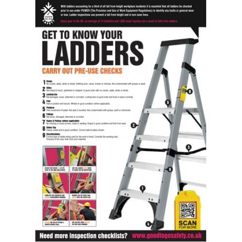 Good To Go Ladder Inspection Poster | 420mm x 594mm | Synthetic Paper