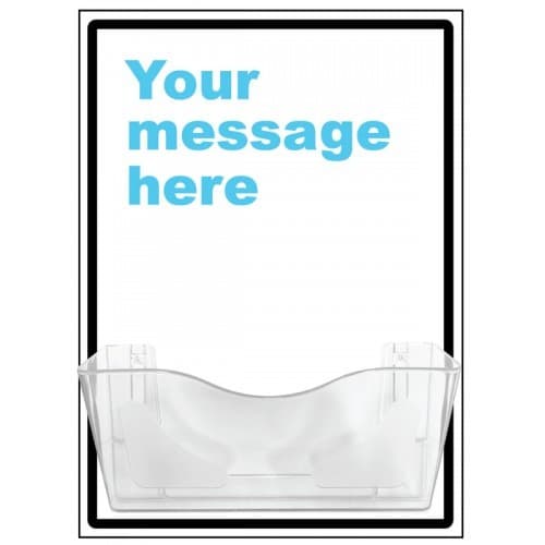 Bespoke (Your Message Here) Document Display Printed on 10mm Foam PVC with Clear Document Holder | 450mm x 600mm