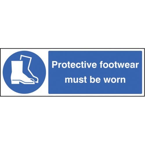Protective Footwear Must Be Worn Safety Signs