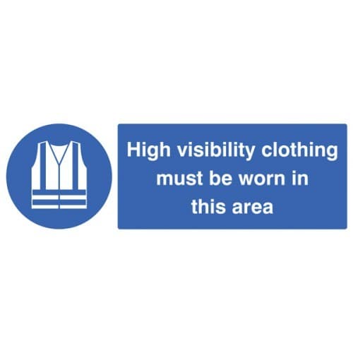 High Visibility Clothing Must Be Worn in This Area Signs