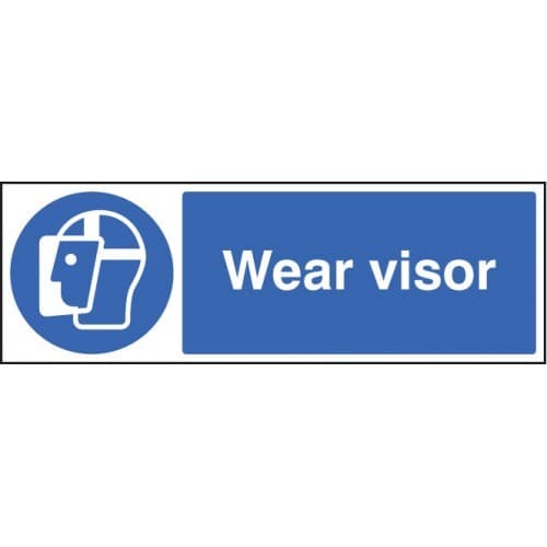 Wear Visor Safety Signs