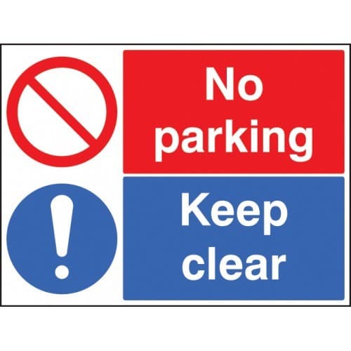 No Parking - Keep Clear Banner c/w Eyelets | 1270mm x 610mm | PVC