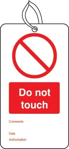 Do Not Touch - Double Sided Safety Tags - Pack of 10