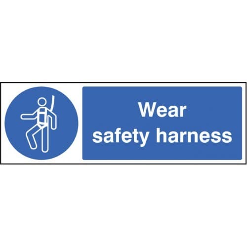 Wear Safety Harness Sign
