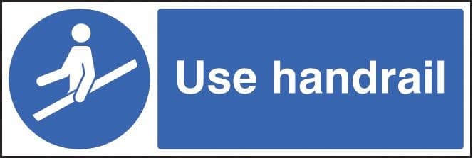 Use Handrail Safety Signs