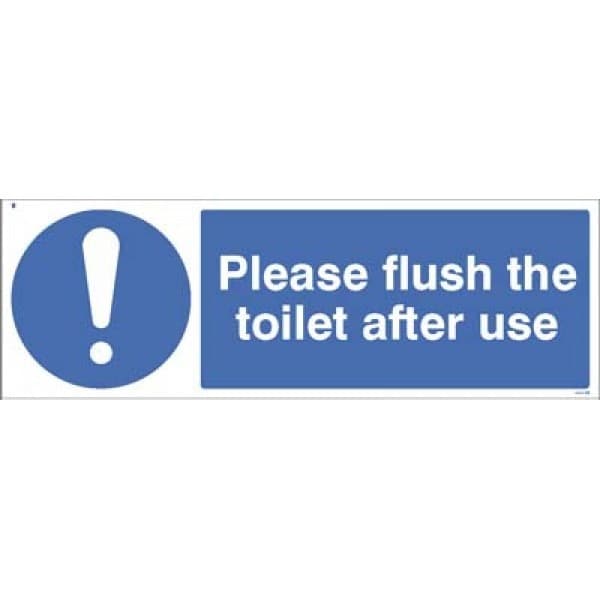 Please Flush the Toilet After Use Signs