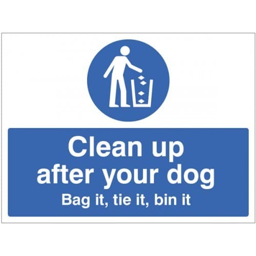 Clean Up After Your Dog Safety Signs