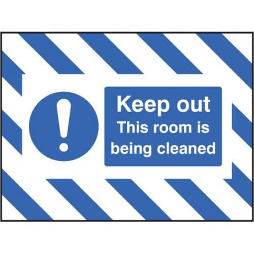 Keep Out, This Room Is Being Cleaned - Door Screen Sign | 600mm x 450mm | Flexible PVC