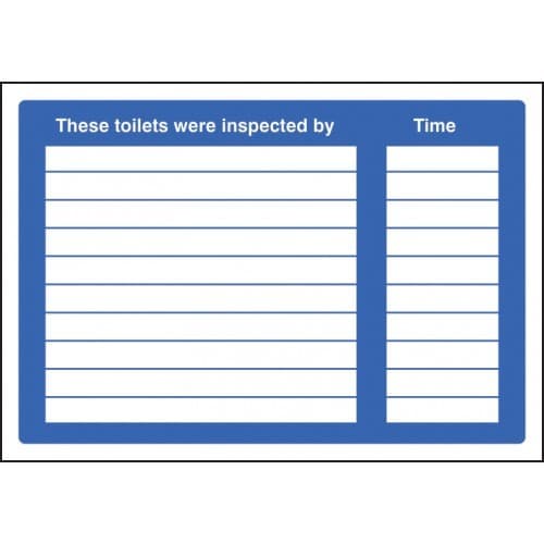 These Toilets Were Inspected By Adapt-a-Sign | 310mm x 215mm | 3mm PVC