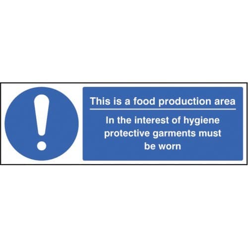 Food Production Area PPE Garments Must Be Worn Signs