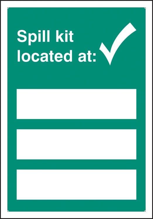 Spill Kit Located At Adapt-a-Sign | 215mm x 310mm | 3mm PVC