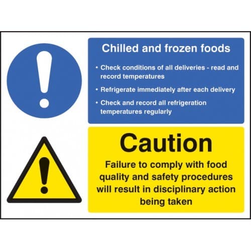 Chilled and Frozen Foods Safety Signs
