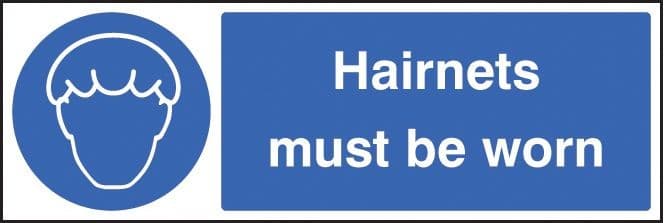 Hairnets Must Be Worn Safety Signs