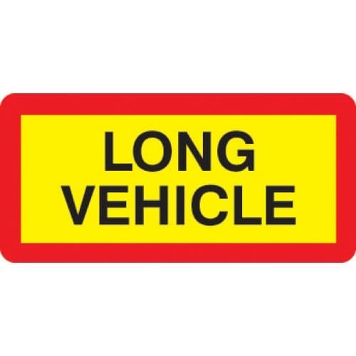 Long Vehicle - Reflective Aluminium Vehicle Plates
