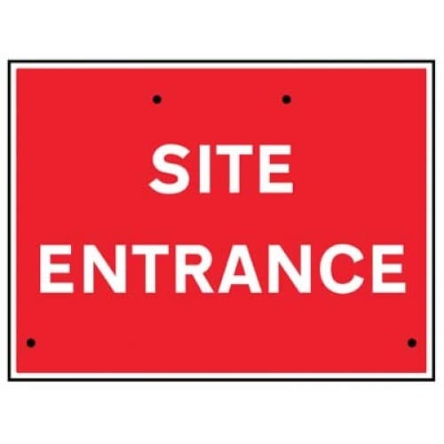 Site Entrance Re-Flex Temporary Traffic Signs (Class RA1) | 600mm x 450mm