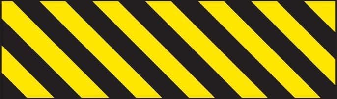 Hazard Marker Right Hand Chevron | 600mm x 150mm | Reflective Aluminium