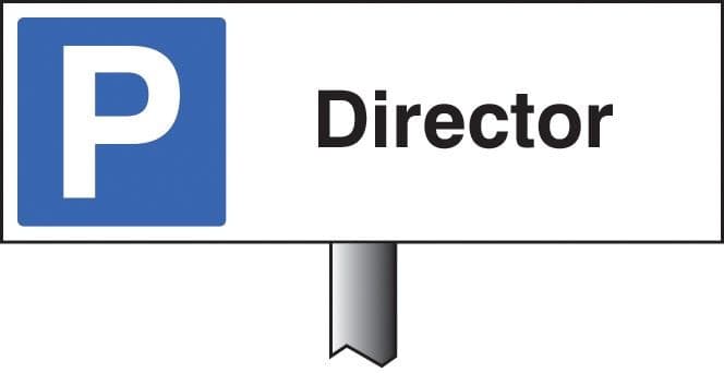 Director Parking Verge Signs with Post | 450mm x 150mm