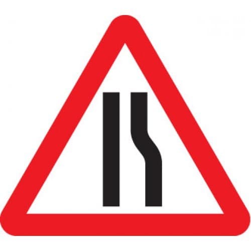 Road Narrows Right Fold-Up Road Signs