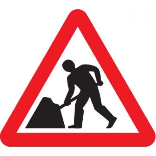 Road Works Fold-Up Road Signs